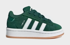 Campus 00s Infant Toddler Lifestyle Shoes (Dark Green/Cloud White/Gum) Adidas Campus sneakers with vintage street style