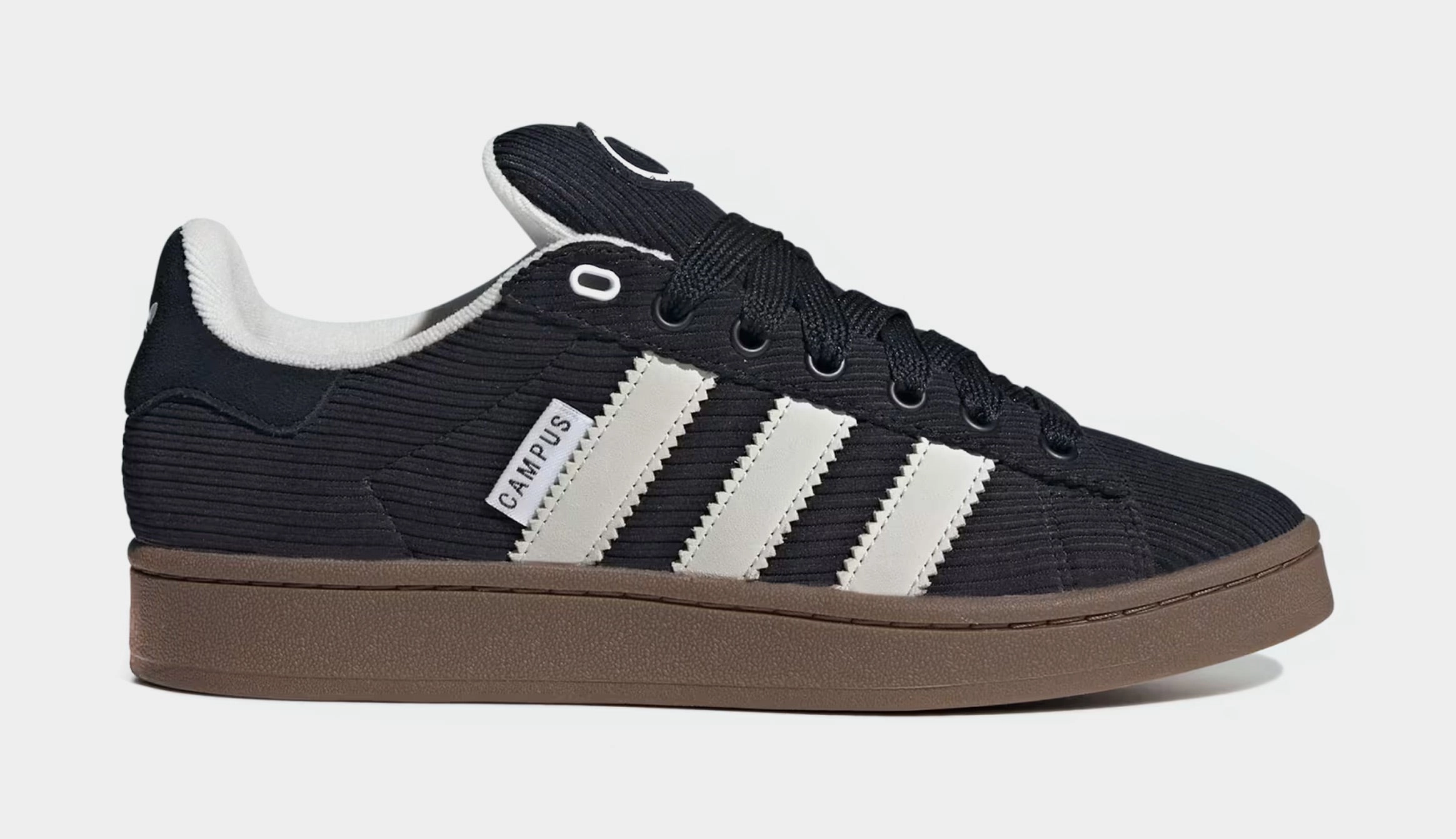 Campus 00s Mens Lifestyle Shoes (Core Black/White/Gum) Adidas Campus sneakers with vintage street style