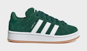 Campus 00s Preschool Lifestyle Shoes (Dark Green/Cloud White/Gum) Adidas Campus sneakers with vintage street style