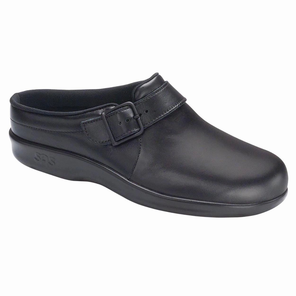 Clog - Black SAS comfort walking shoes with supportive build
