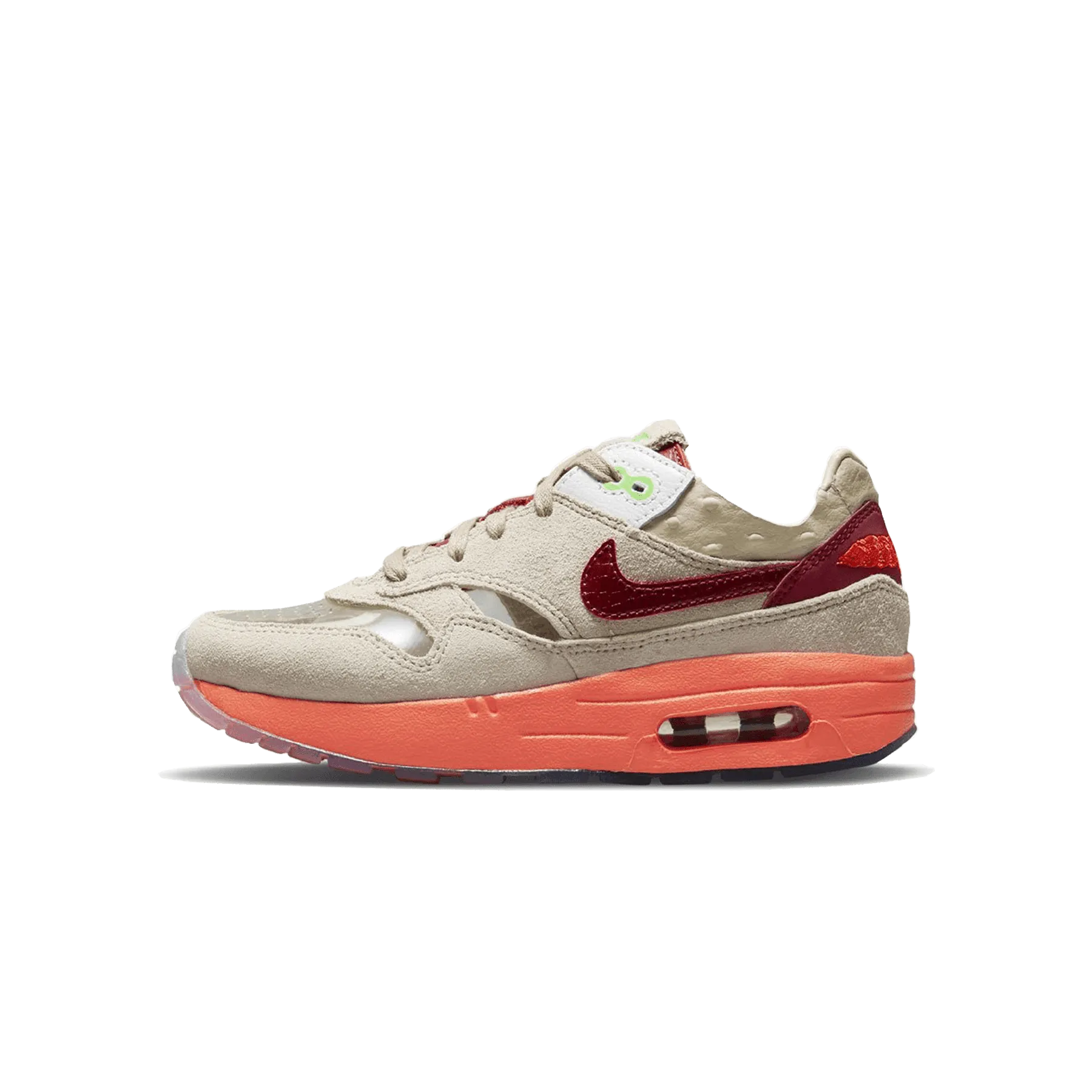 CLOT x Nike Air Max 1 PS 'Kiss of Death' 2021 Nike Air Max lifestyle sneakers with sport details