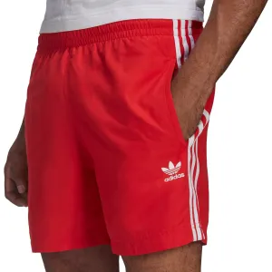 Clothing Adidas  Men adidas Adicolour Classic 3 Stipes Mens Swim Shorts - Red