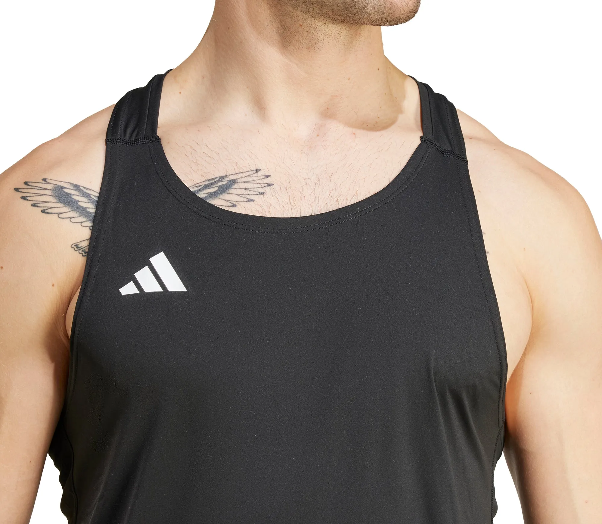 Clothing Adidas  Men adidas Adizero Essentials Mens Running Vest - Black