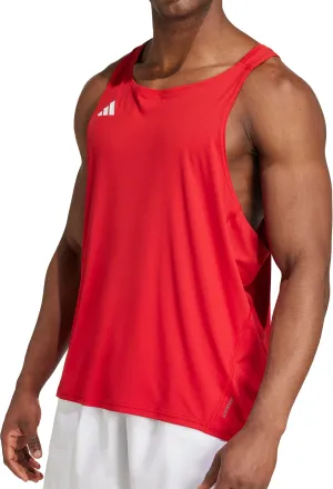 Clothing Adidas  Men adidas Adizero Essentials Mens Running Vest - Red