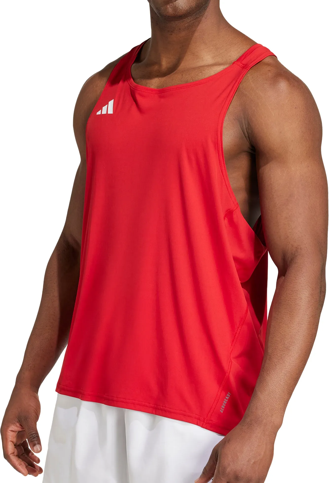 Clothing Adidas  Men adidas Adizero Essentials Mens Running Vest - Red
