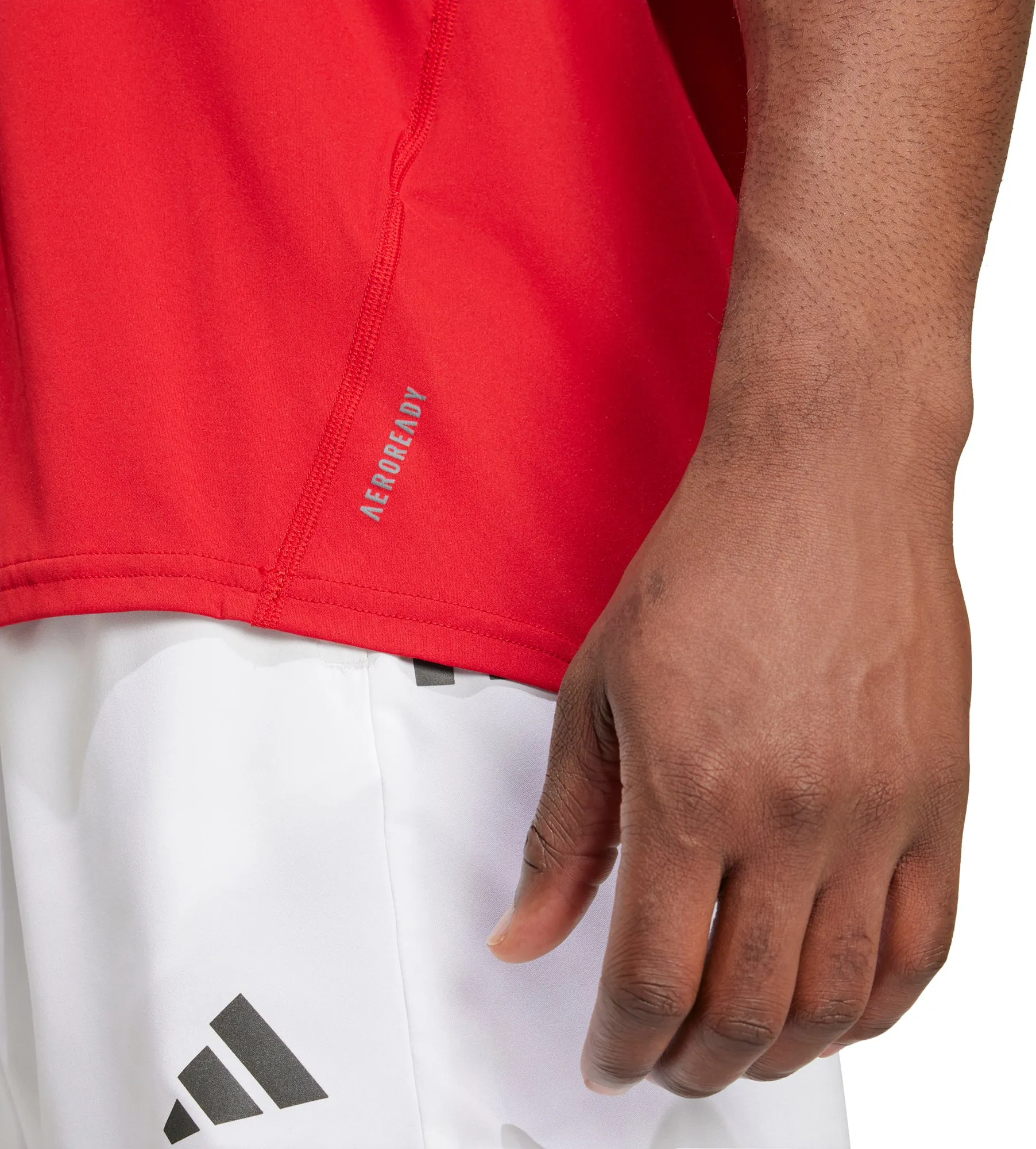 Clothing Adidas  Men adidas Adizero Essentials Mens Running Vest - Red