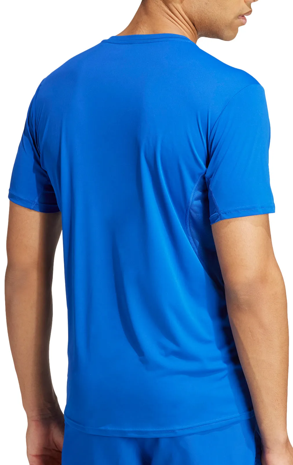 Clothing Adidas  Men adidas Adizero Essentials Short Sleeve Mens Running Top - Blue
