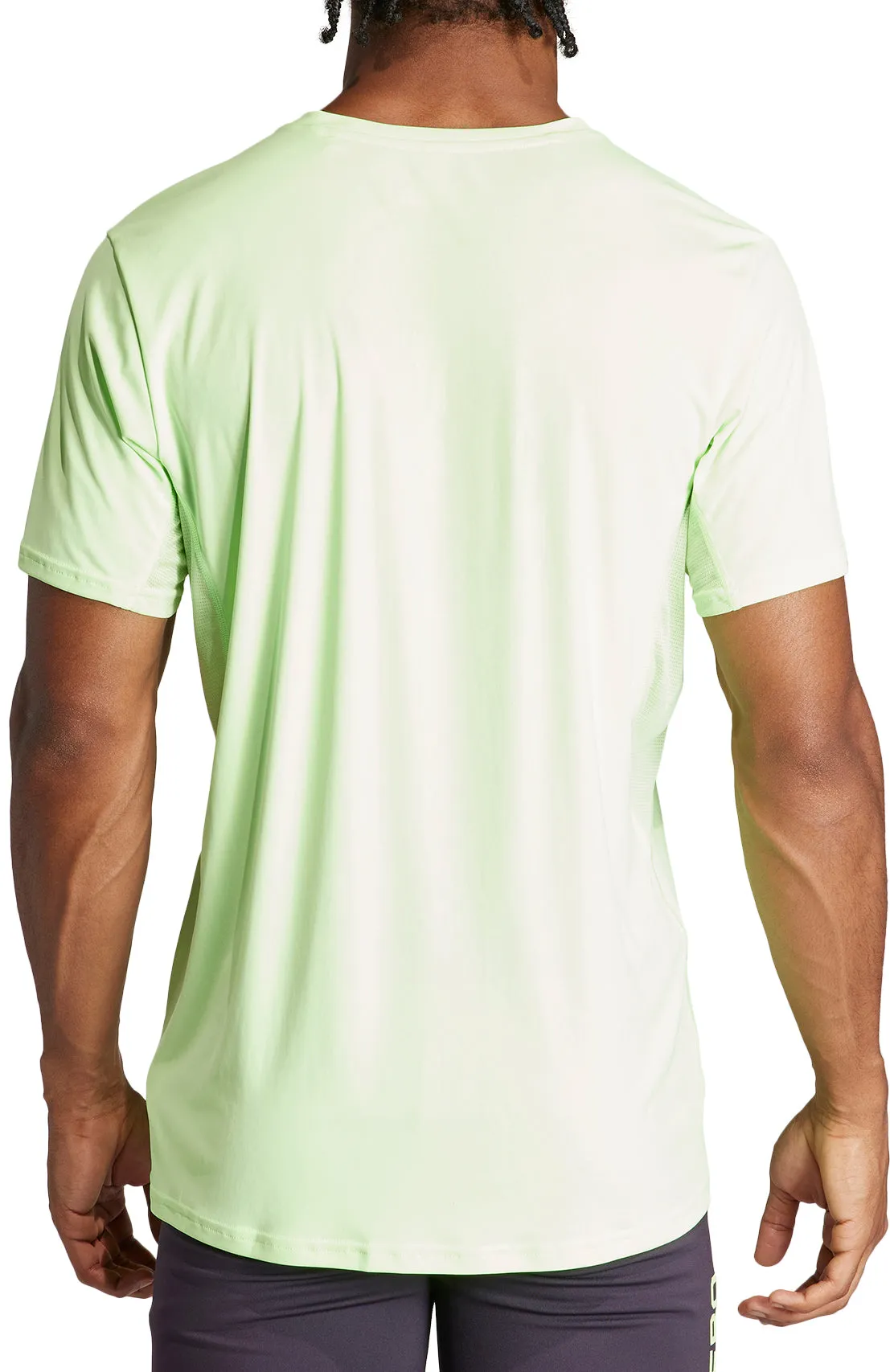 Clothing Adidas  Men adidas Adizero Essentials Short Sleeve Mens Running Top - Green