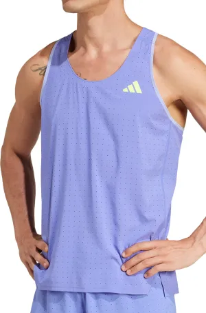 Clothing Adidas  Men adidas Adizero Mens Running Vest - Blue