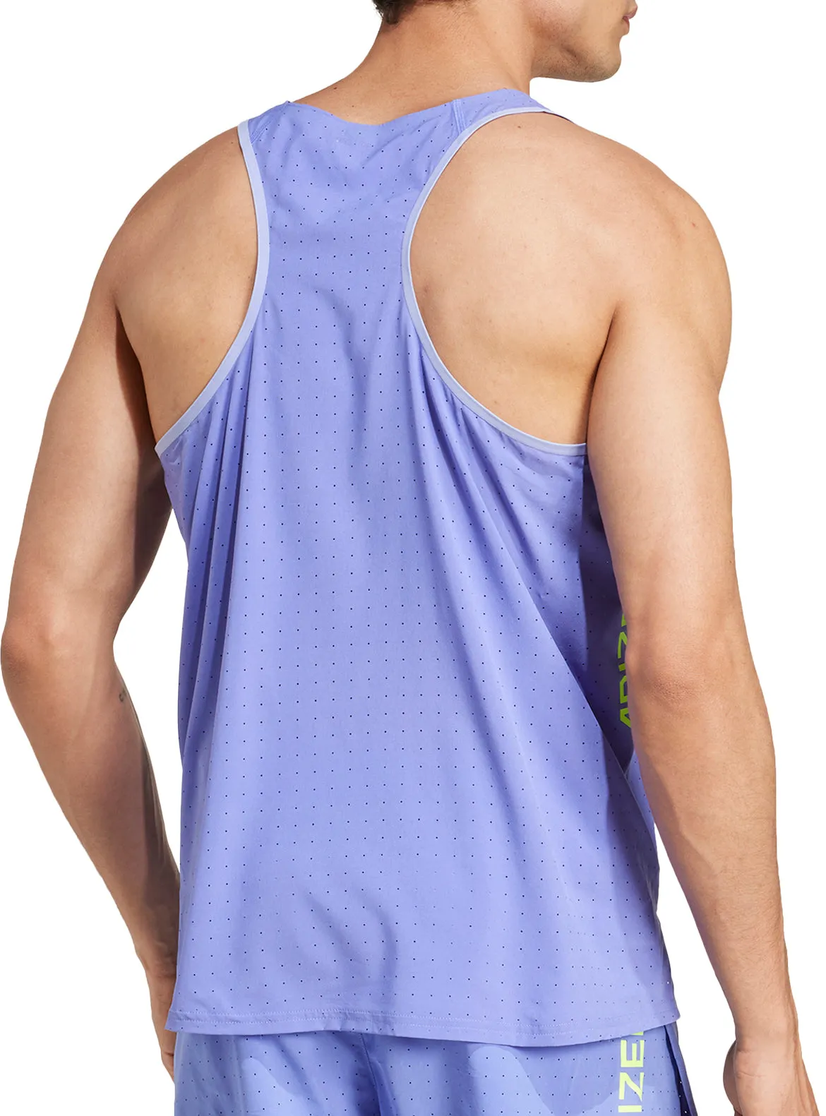 Clothing Adidas  Men adidas Adizero Mens Running Vest - Blue