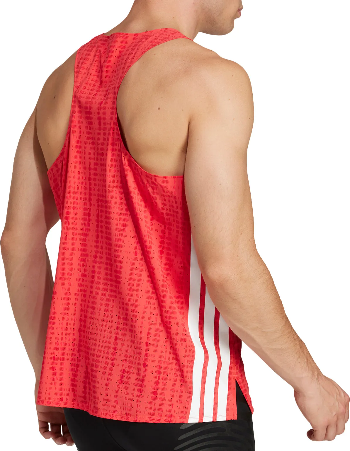Clothing Adidas  Men adidas Adizero Mens Running Vest - Red