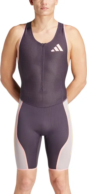 Clothing Adidas  Men adidas Adizero Promo Sleeveless Mens Running Suit - Purple
