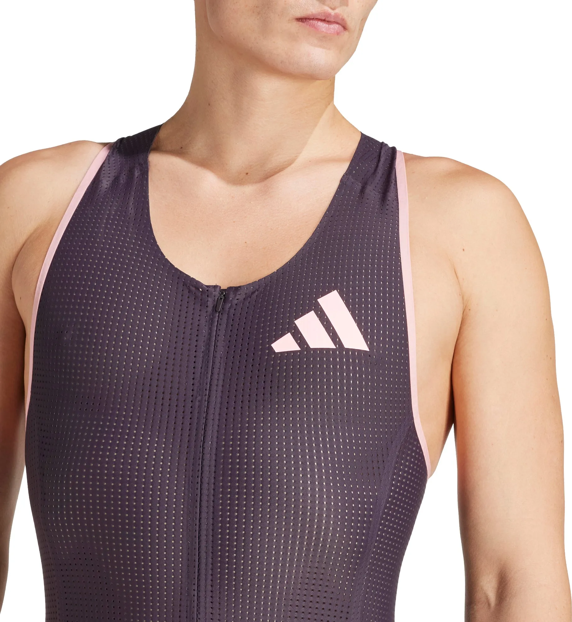 Clothing Adidas  Men adidas Adizero Promo Sleeveless Mens Running Suit - Purple