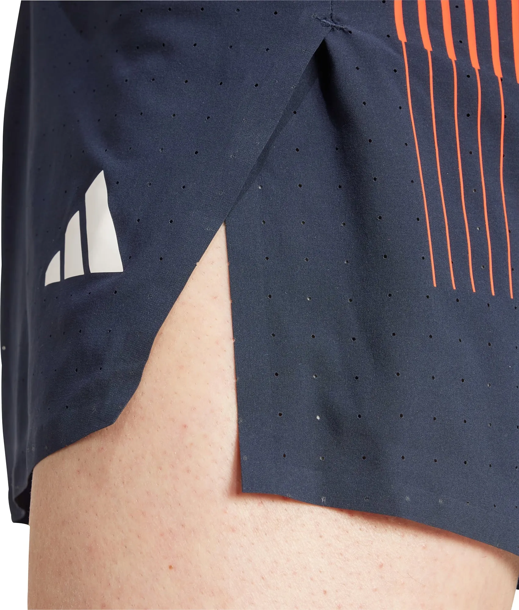 Clothing Adidas  Men adidas Adizero Team GB Mens Split Running Shorts - Blue