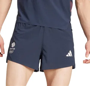 Clothing Adidas  Men adidas Adizero Team GB Mens Split Running Shorts - Blue