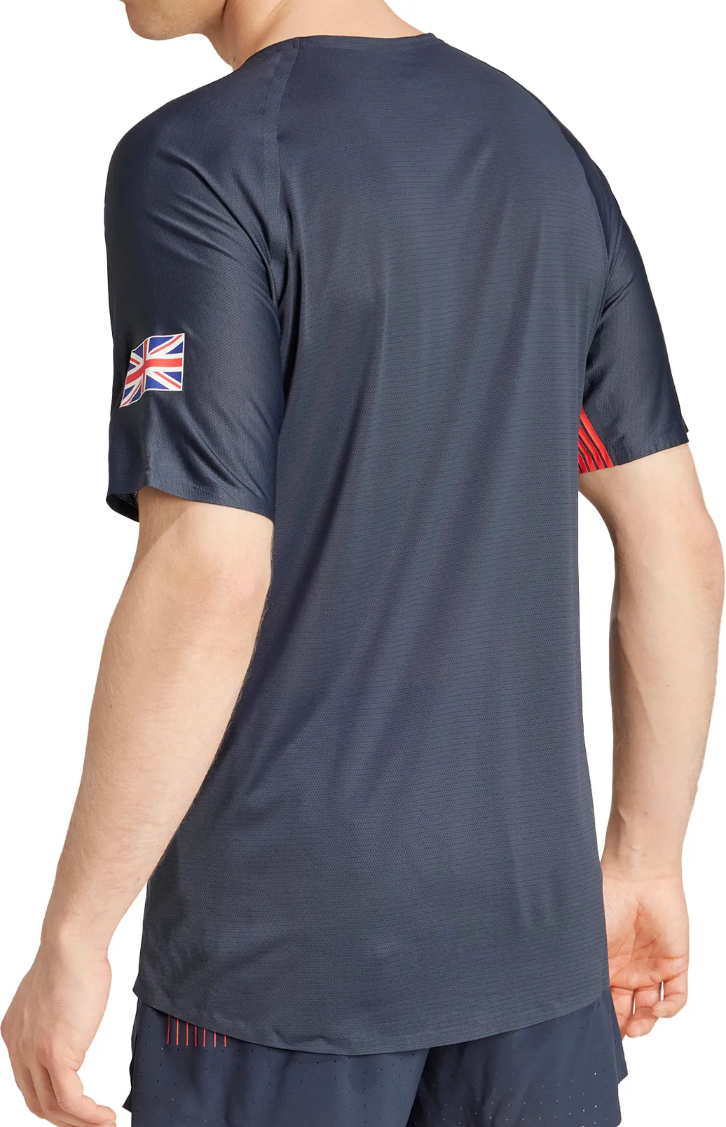 Clothing Adidas  Men adidas Adizero Team GB Short Sleeve Mens Running Top - Blue
