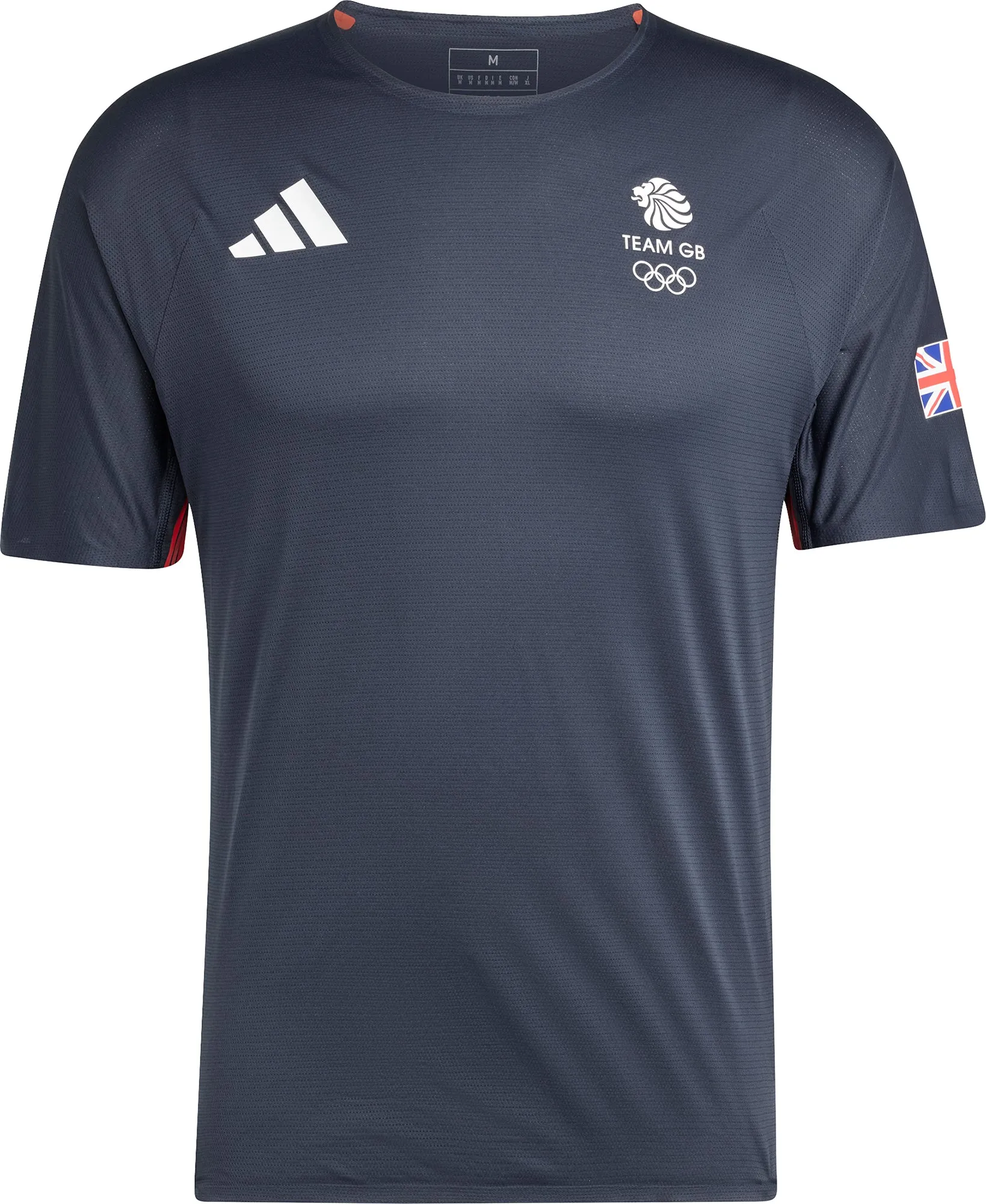 Clothing Adidas  Men adidas Adizero Team GB Short Sleeve Mens Running Top - Blue