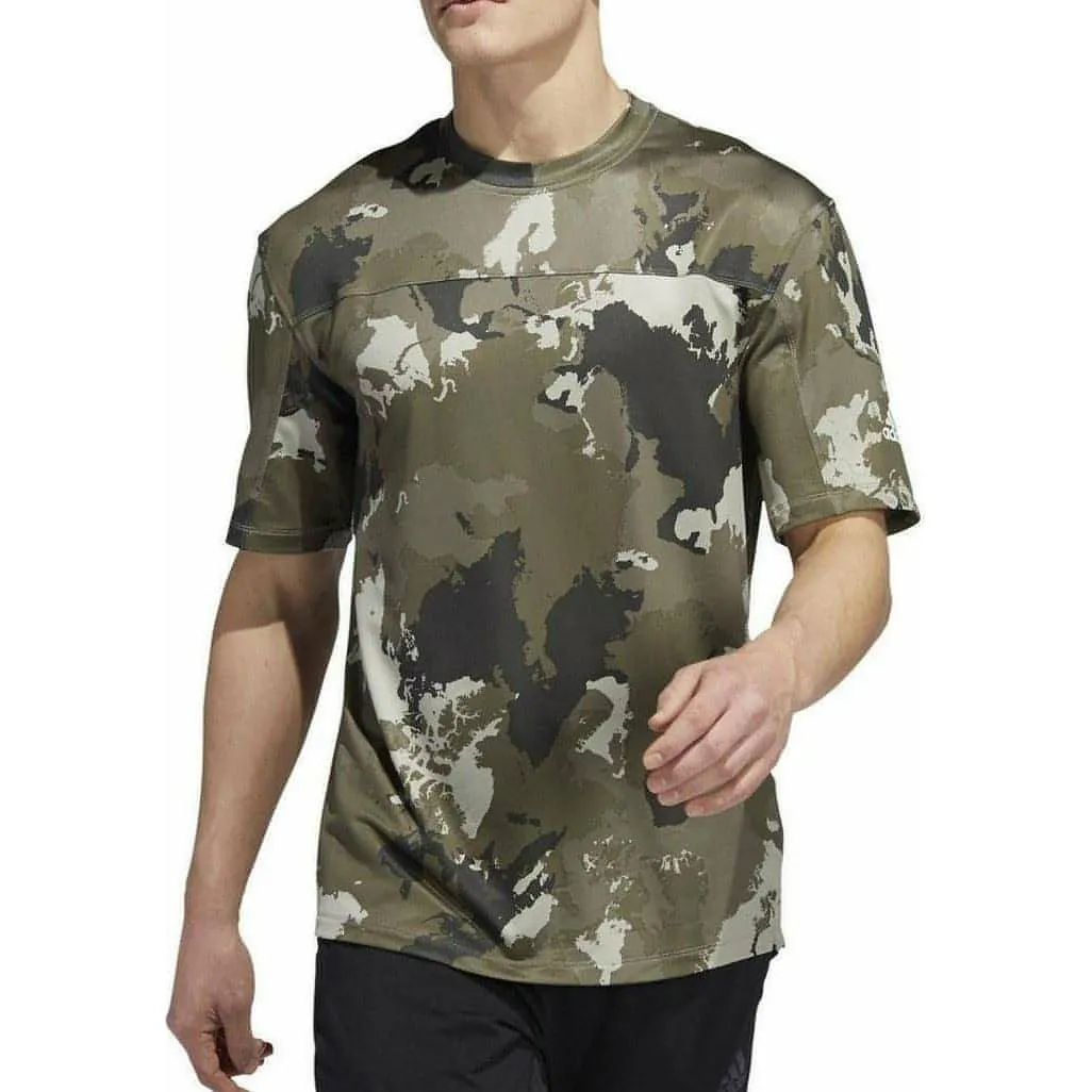 Clothing Adidas  Men adidas Continent Camo City Short Sleeve Mens Training Top - Green