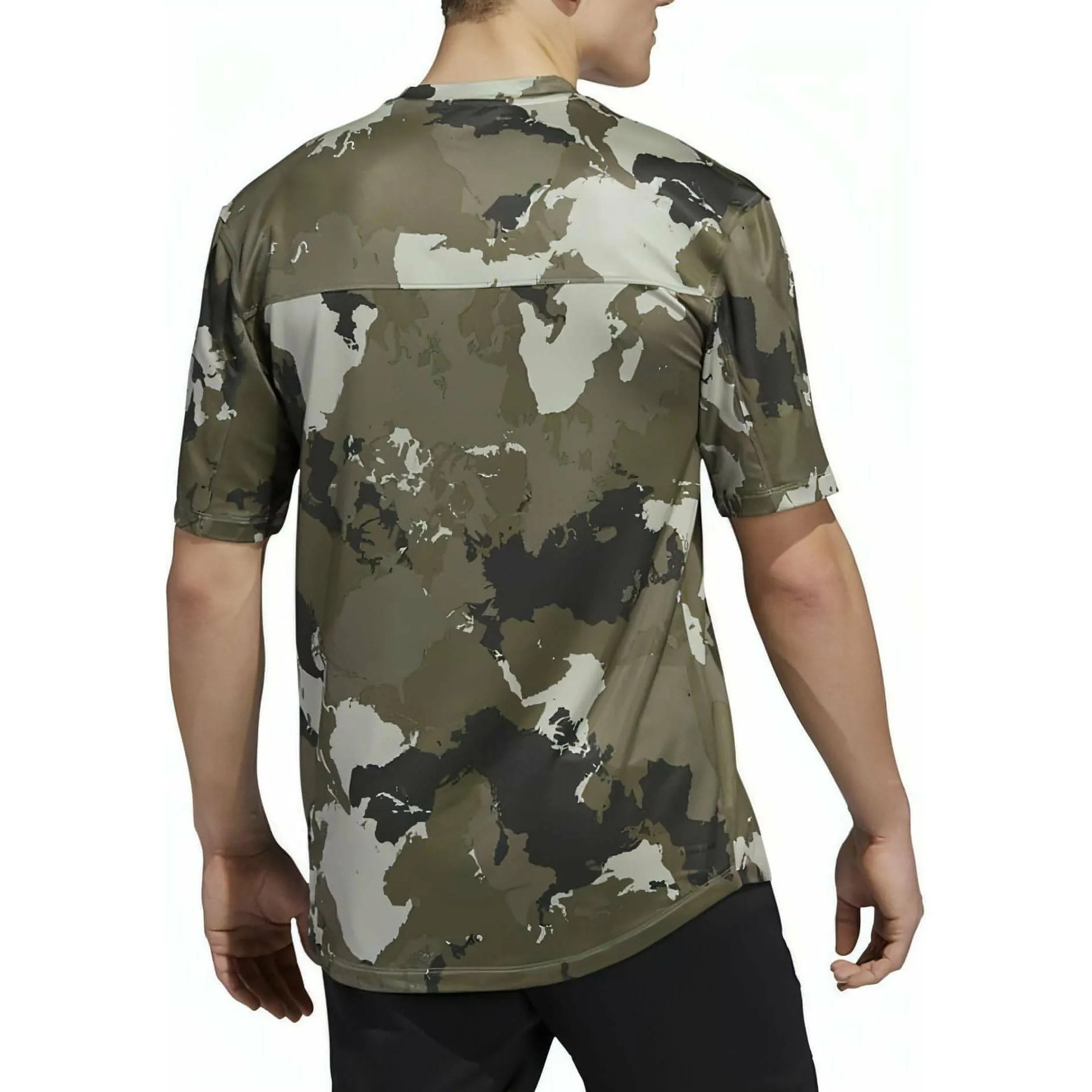Clothing Adidas  Men adidas Continent Camo City Short Sleeve Mens Training Top - Green