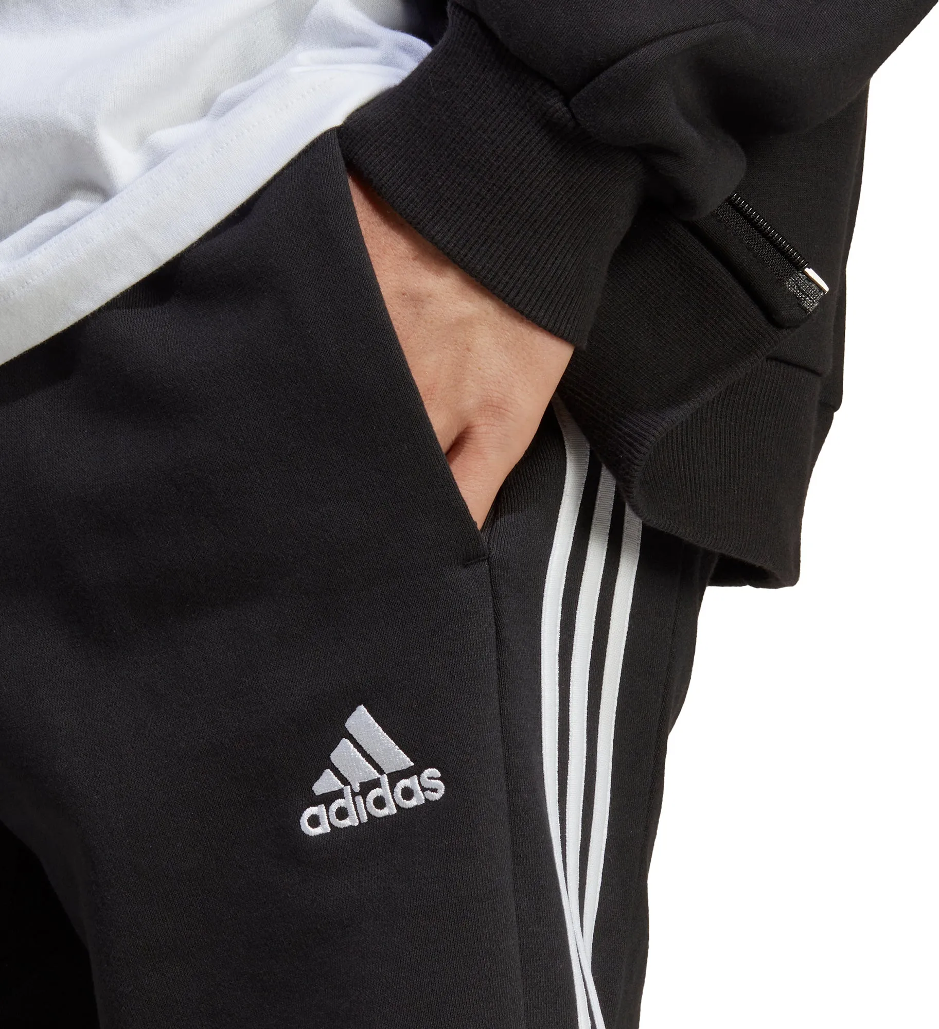 Clothing Adidas  Men adidas Essentials 3 Stripes Mens Shorts - Black