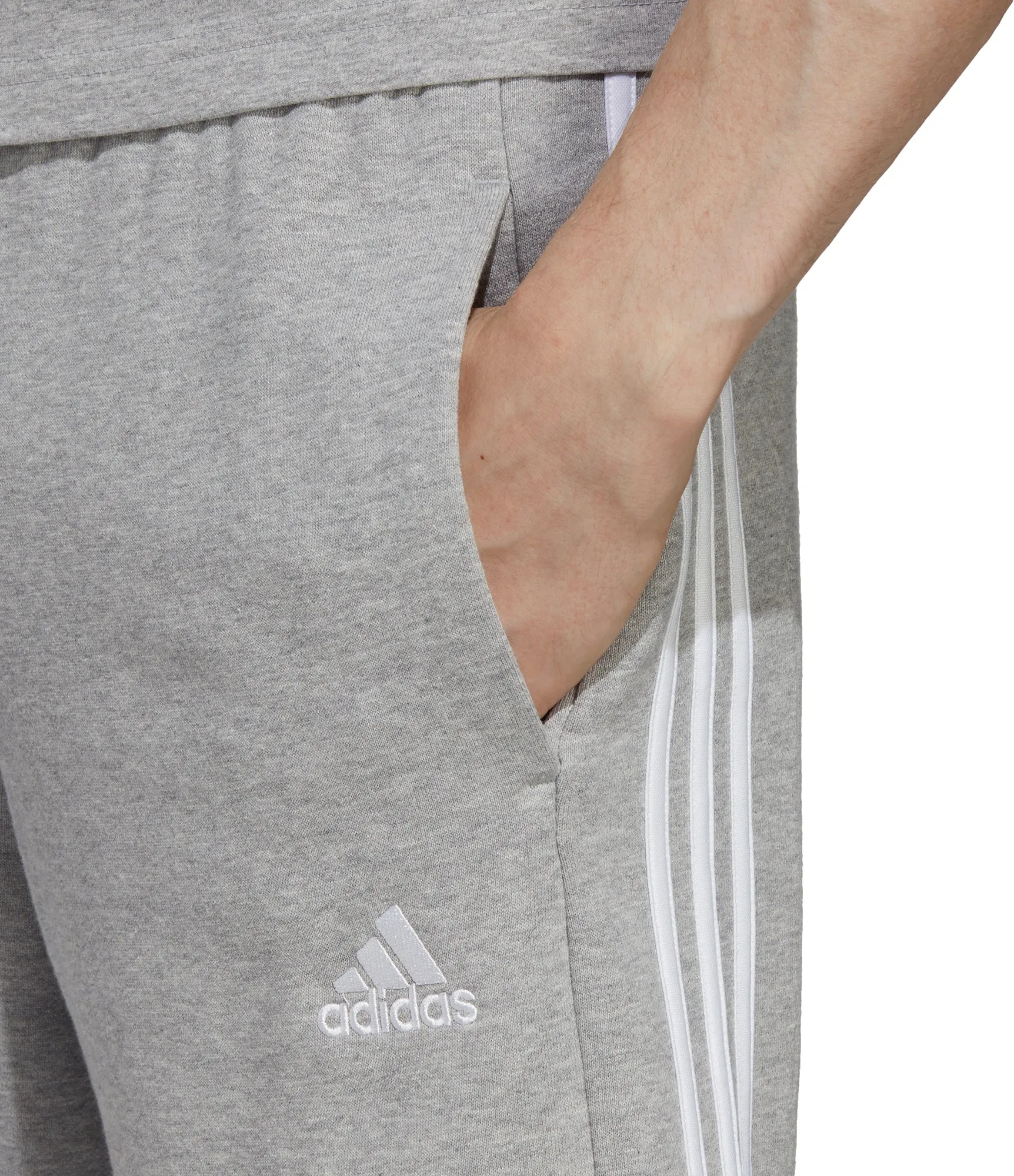 Clothing Adidas  Men adidas Essentials 3 Stripes Mens Shorts - Grey