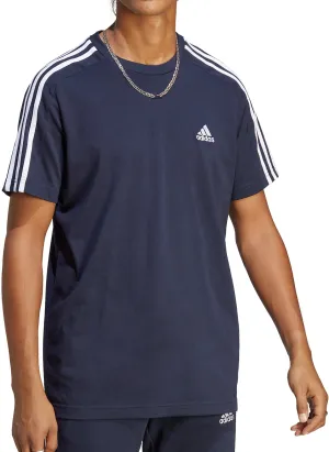 Clothing Adidas  Men adidas Essentials 3 Stripes Short Sleeve Mens Top - Blue