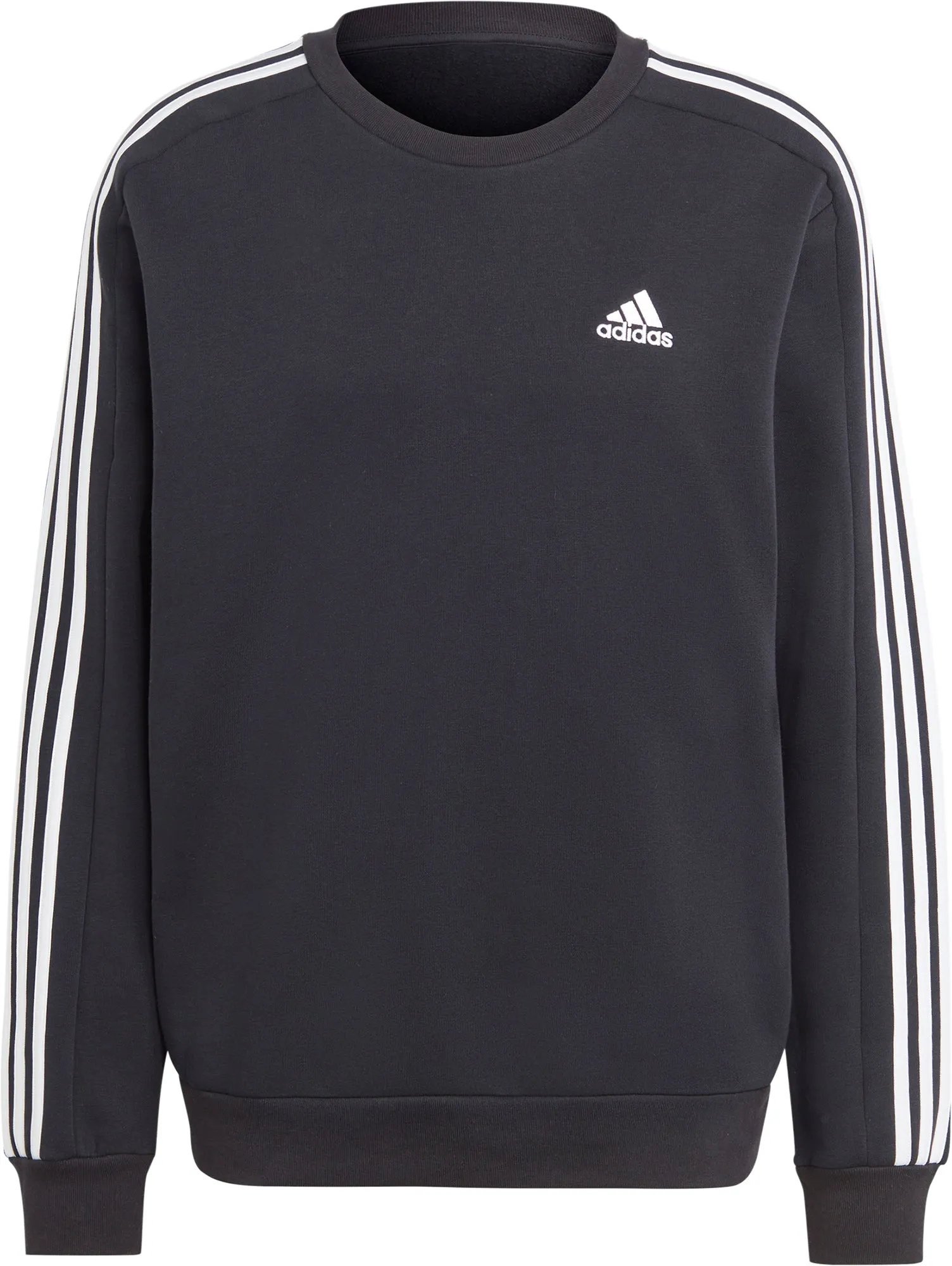 Clothing Adidas  Men adidas Essentials Fleece 3 Stripes Mens Sweatshirt - Black