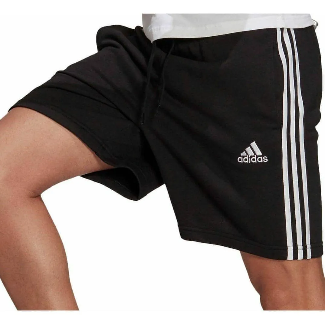 Clothing Adidas  Men adidas Essentials French Terry 3 Stripes Mens Shorts - Black