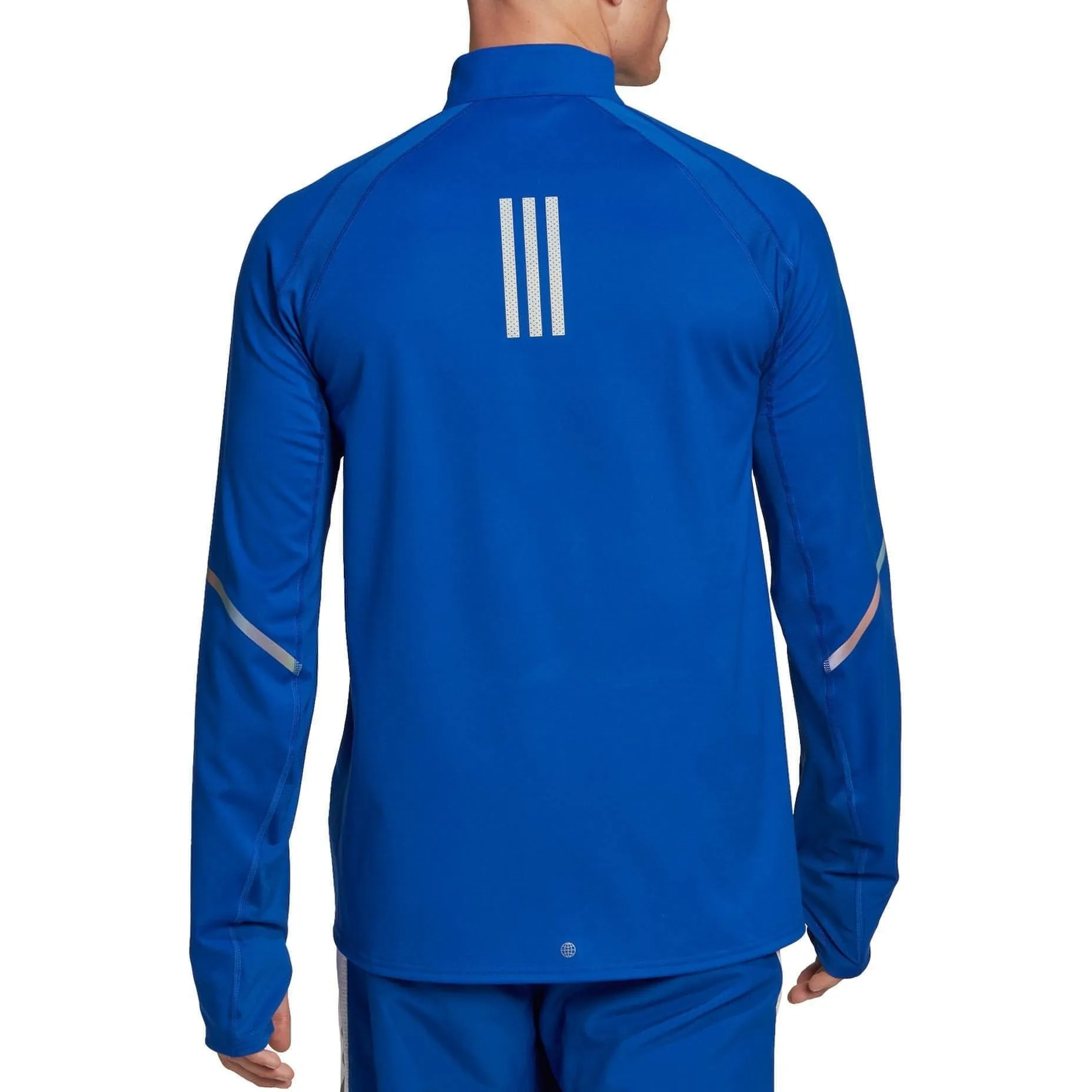 Clothing Adidas  Men adidas Fast Half Zip Long Sleeve Mens Running Top - Blue