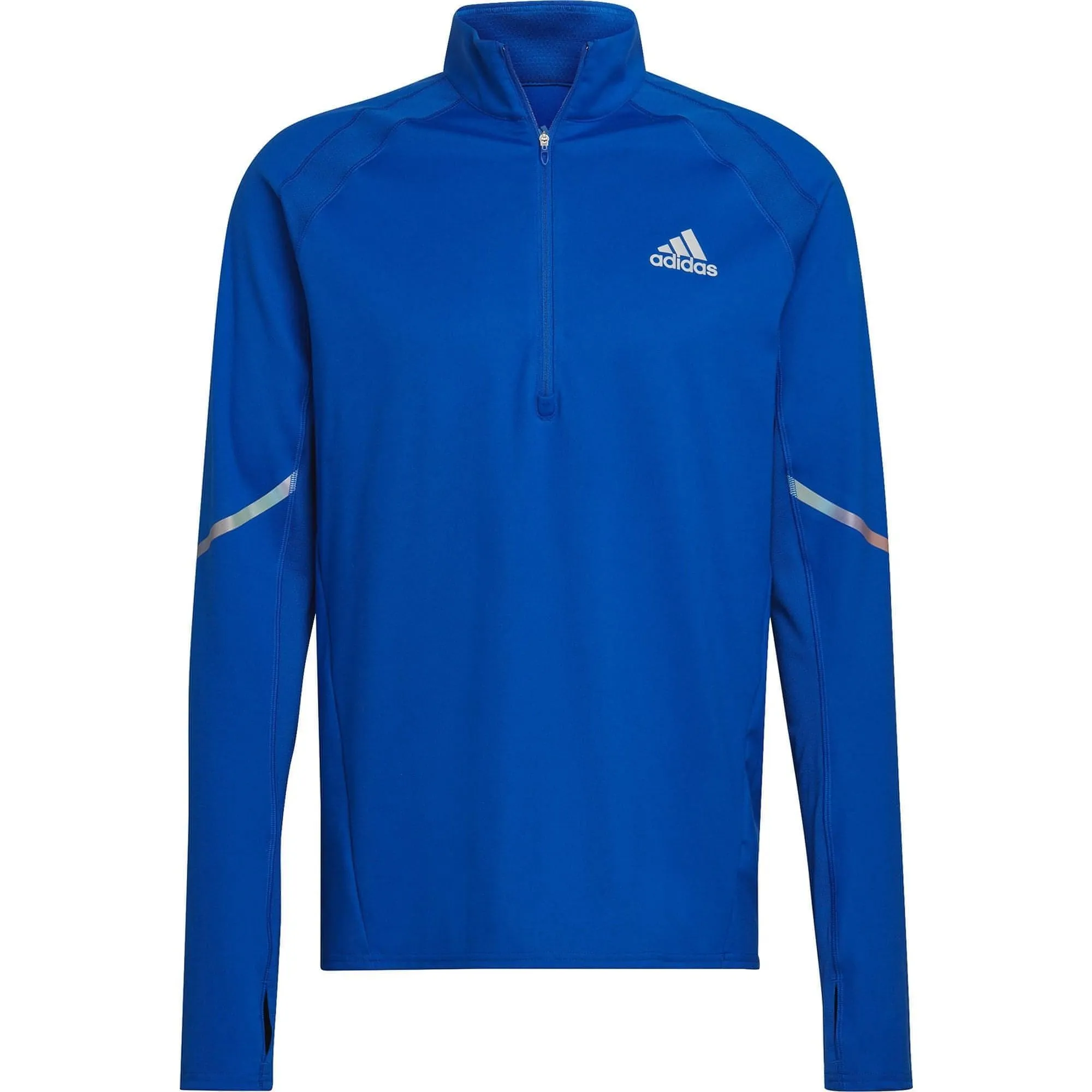 Clothing Adidas  Men adidas Fast Half Zip Long Sleeve Mens Running Top - Blue