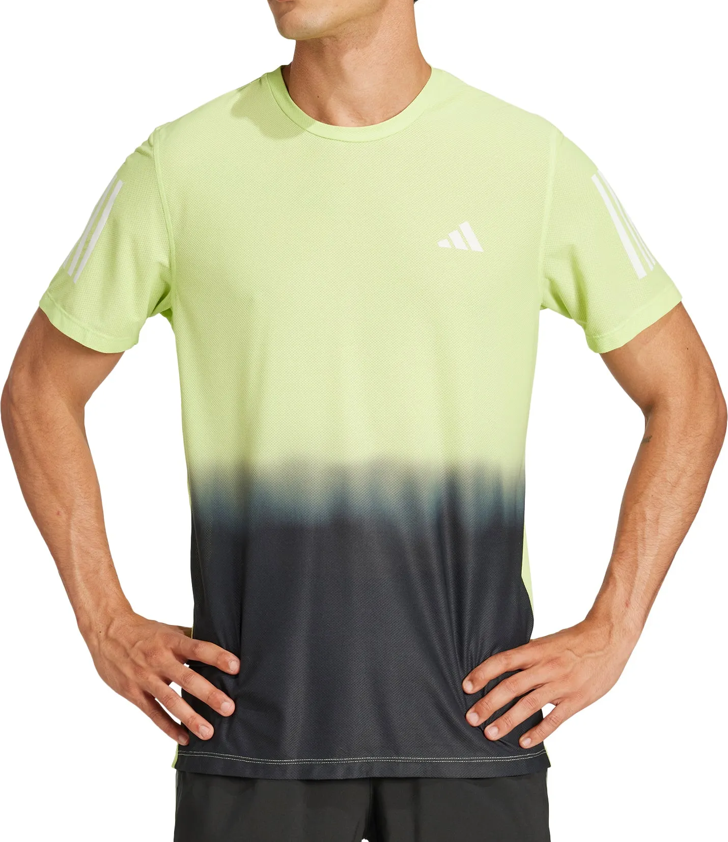 Clothing Adidas  Men adidas Own The Run ClimaCool Short Sleeve Mens Running Top - Green