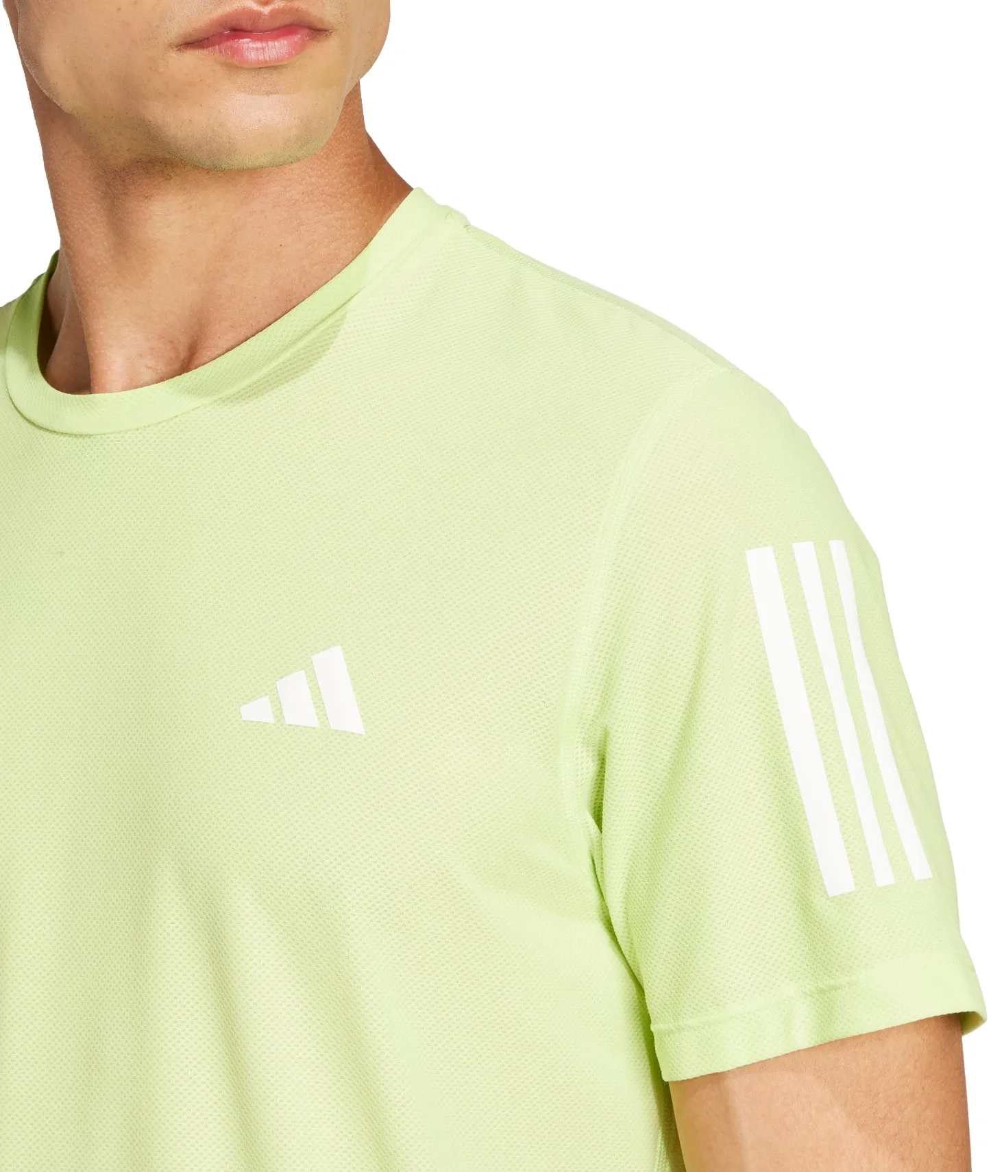 Clothing Adidas  Men adidas Own The Run ClimaCool Short Sleeve Mens Running Top - Green