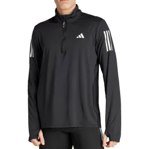 Clothing Adidas  Men adidas Own The Run Half Zip Long Sleeve Mens Running Top - Black