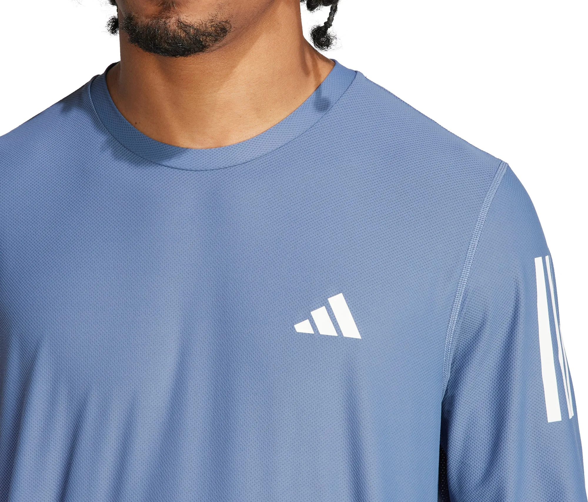Clothing Adidas  Men adidas Own The Run Long Sleeve Mens Running Top - Blue
