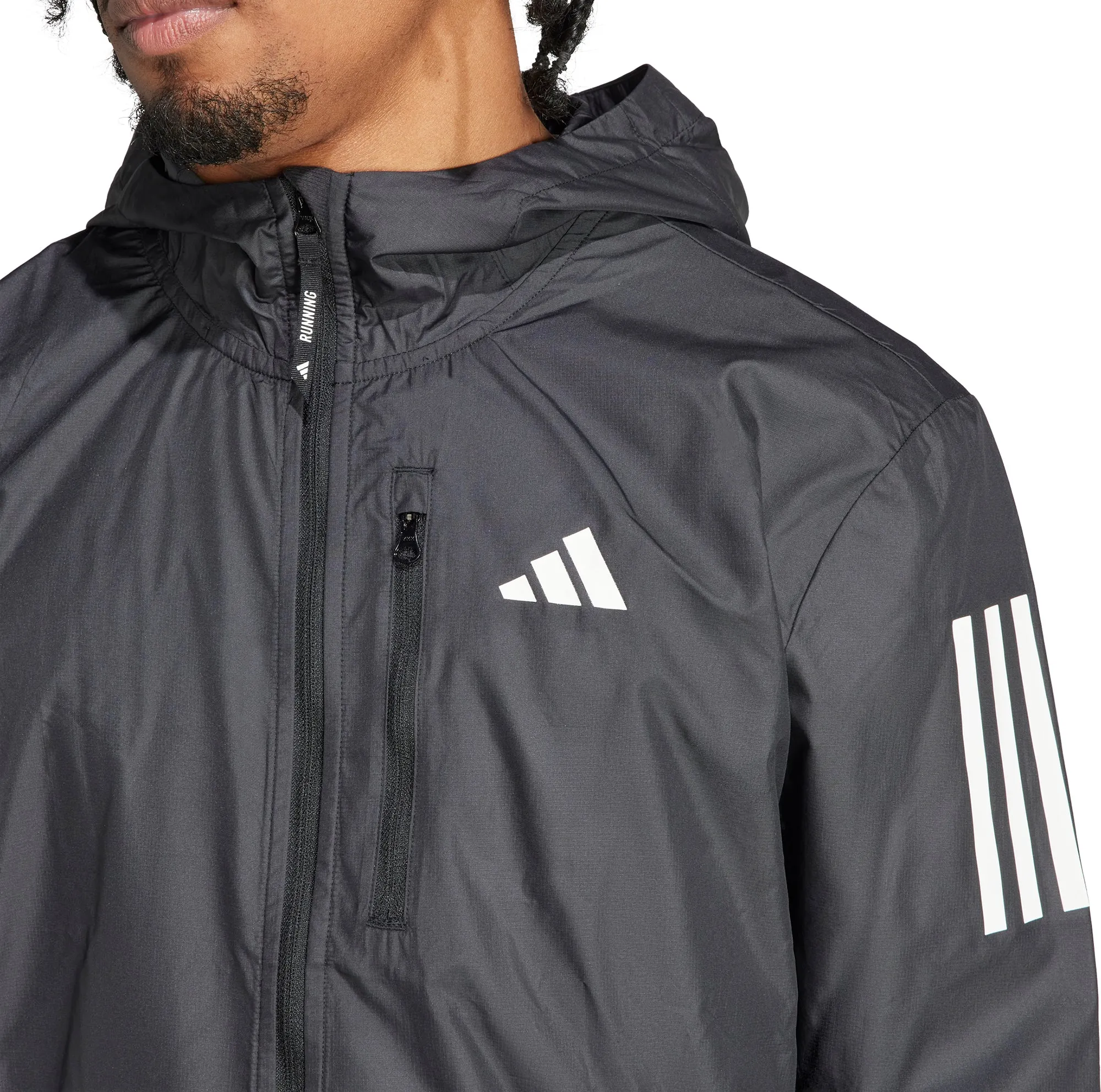 Clothing Adidas  Men adidas Own The Run Mens Running Jacket - Black