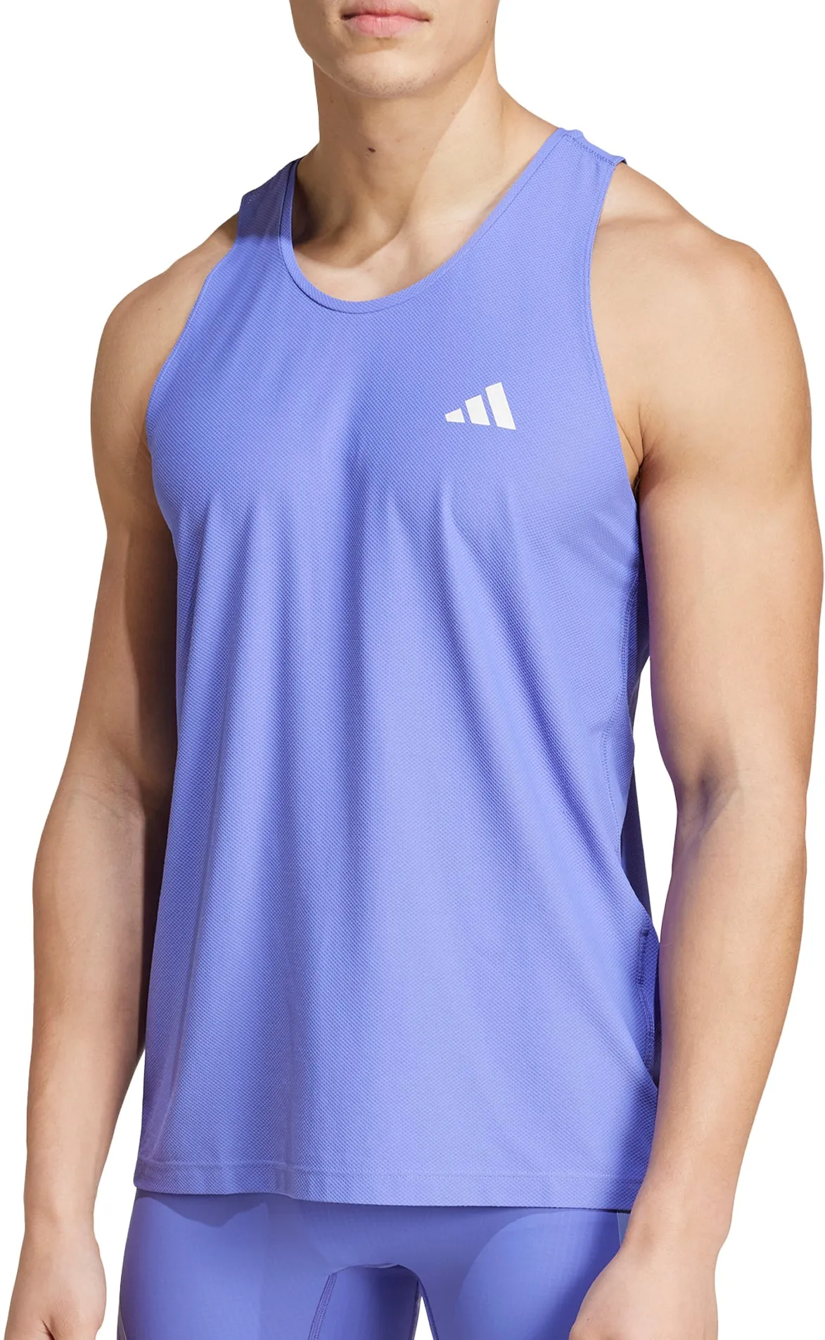 Clothing Adidas  Men adidas Own The Run Mens Running Vest - Blue