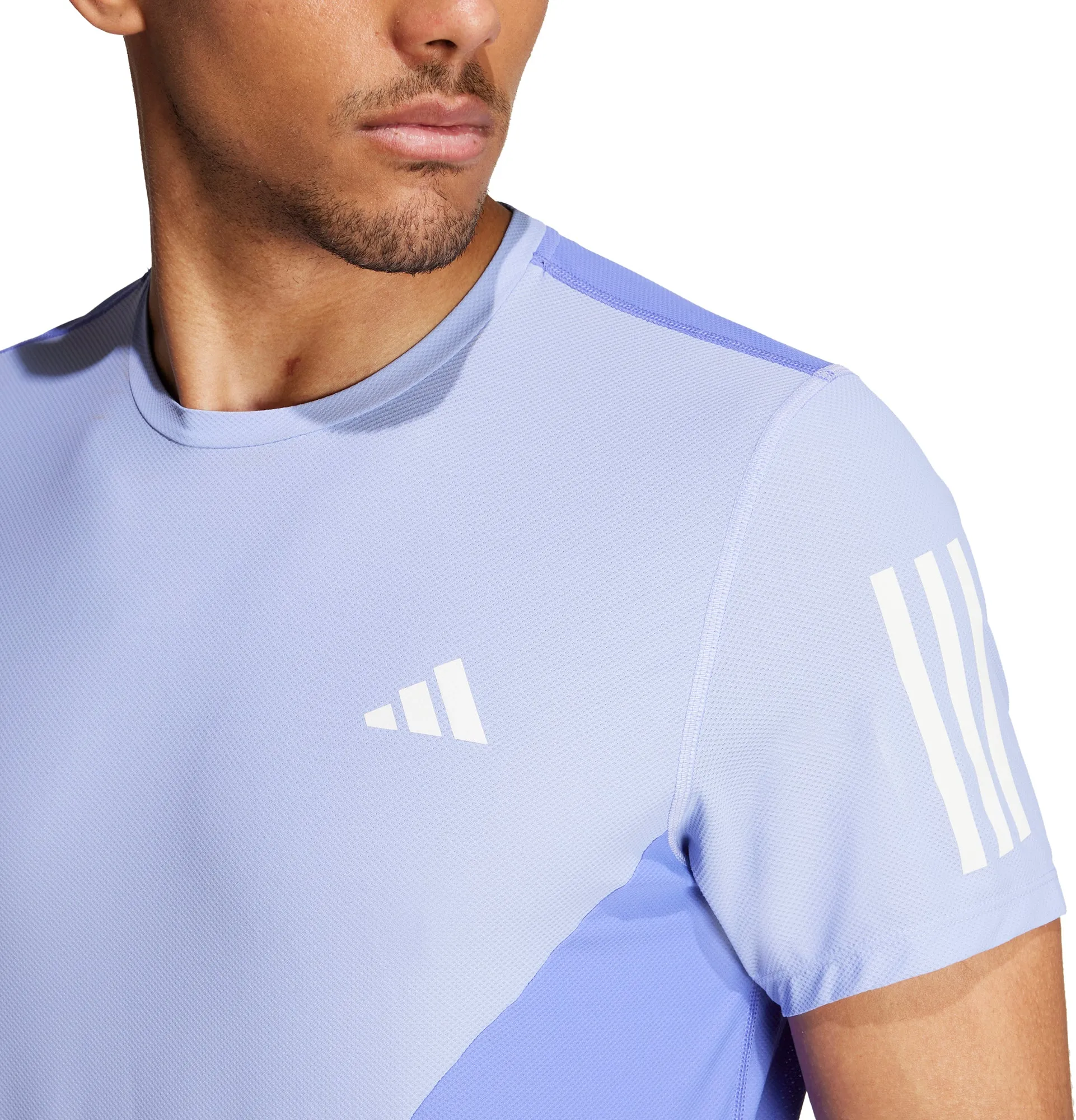 Clothing Adidas  Men adidas Own The Run Short Sleeve Mens Running Top - Blue