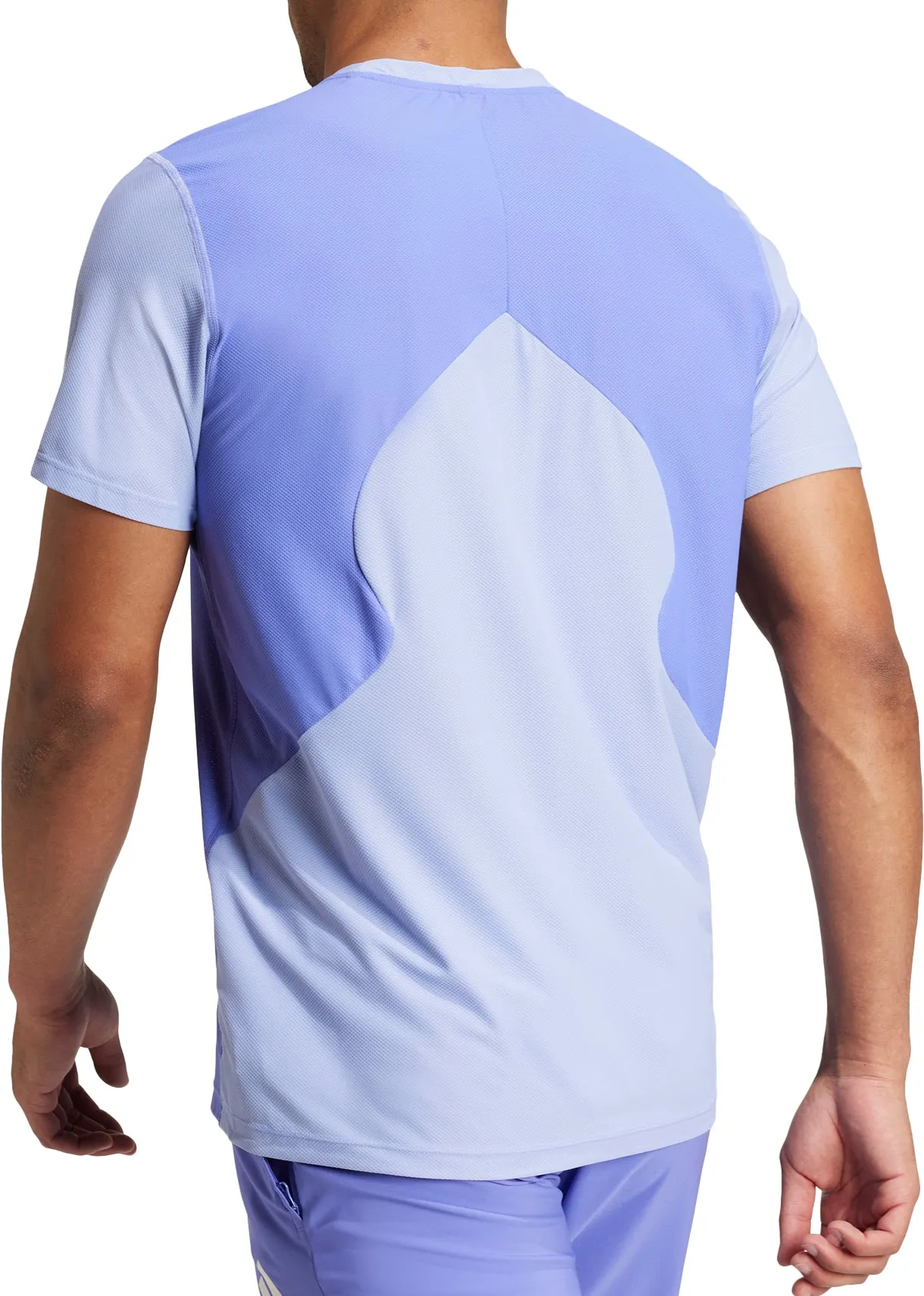 Clothing Adidas  Men adidas Own The Run Short Sleeve Mens Running Top - Blue