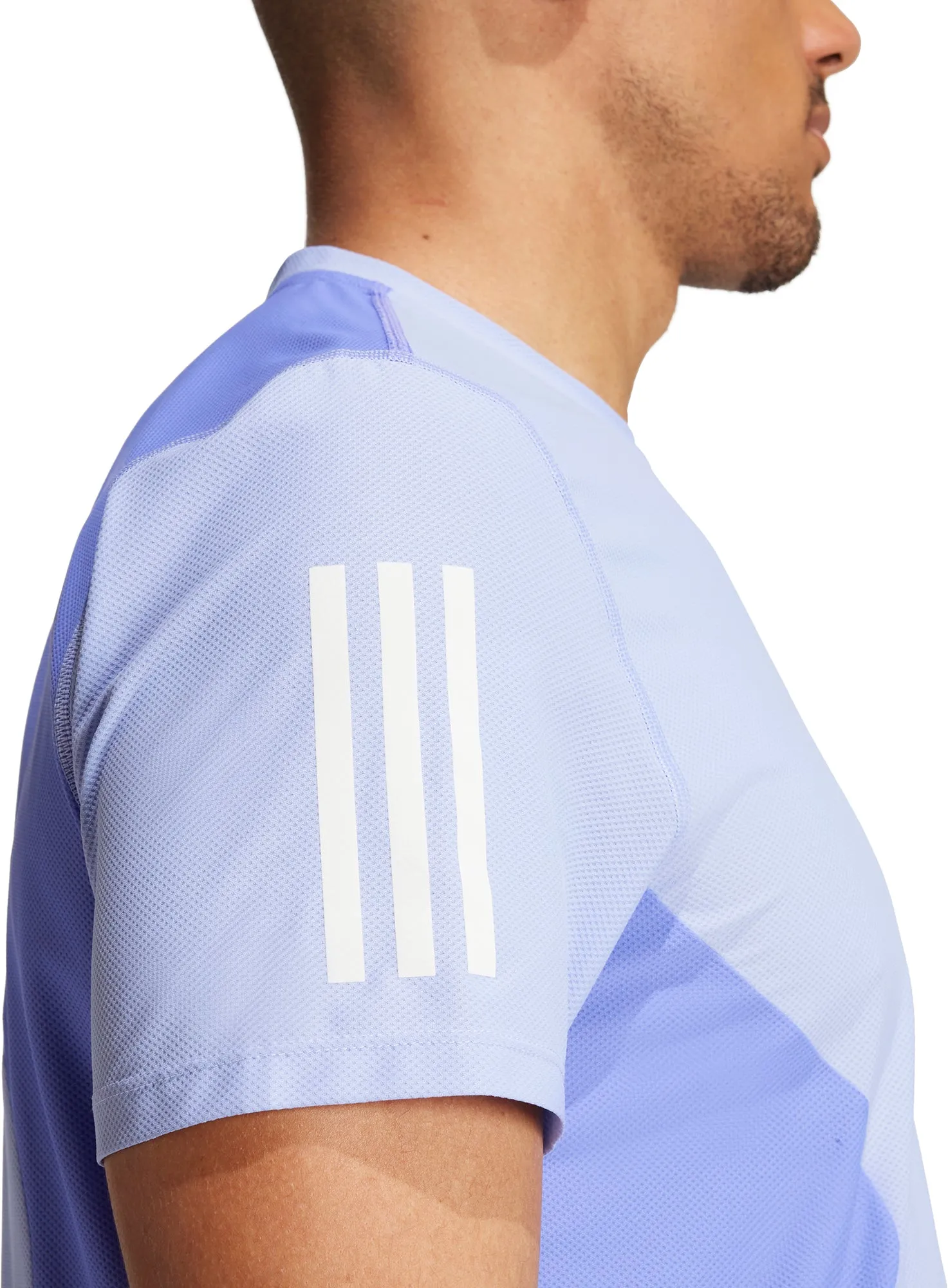 Clothing Adidas  Men adidas Own The Run Short Sleeve Mens Running Top - Blue
