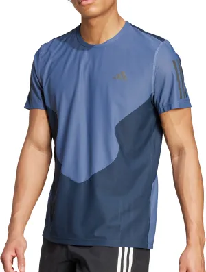 Clothing Adidas  Men adidas Own The Run Short Sleeve Mens Running Top - Blue