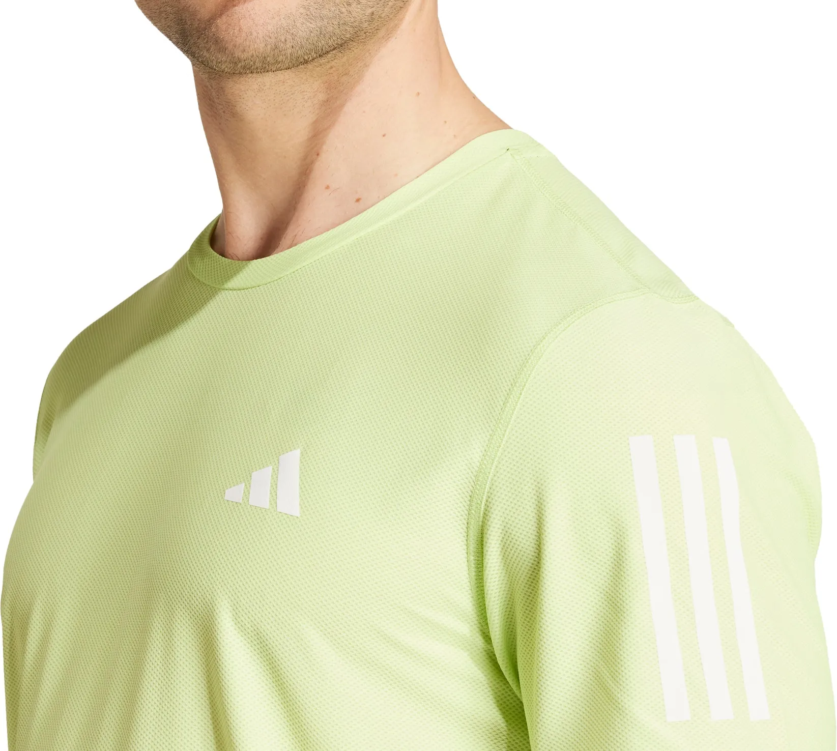 Clothing Adidas  Men adidas Own The Run Short Sleeve Mens Running Top - Green