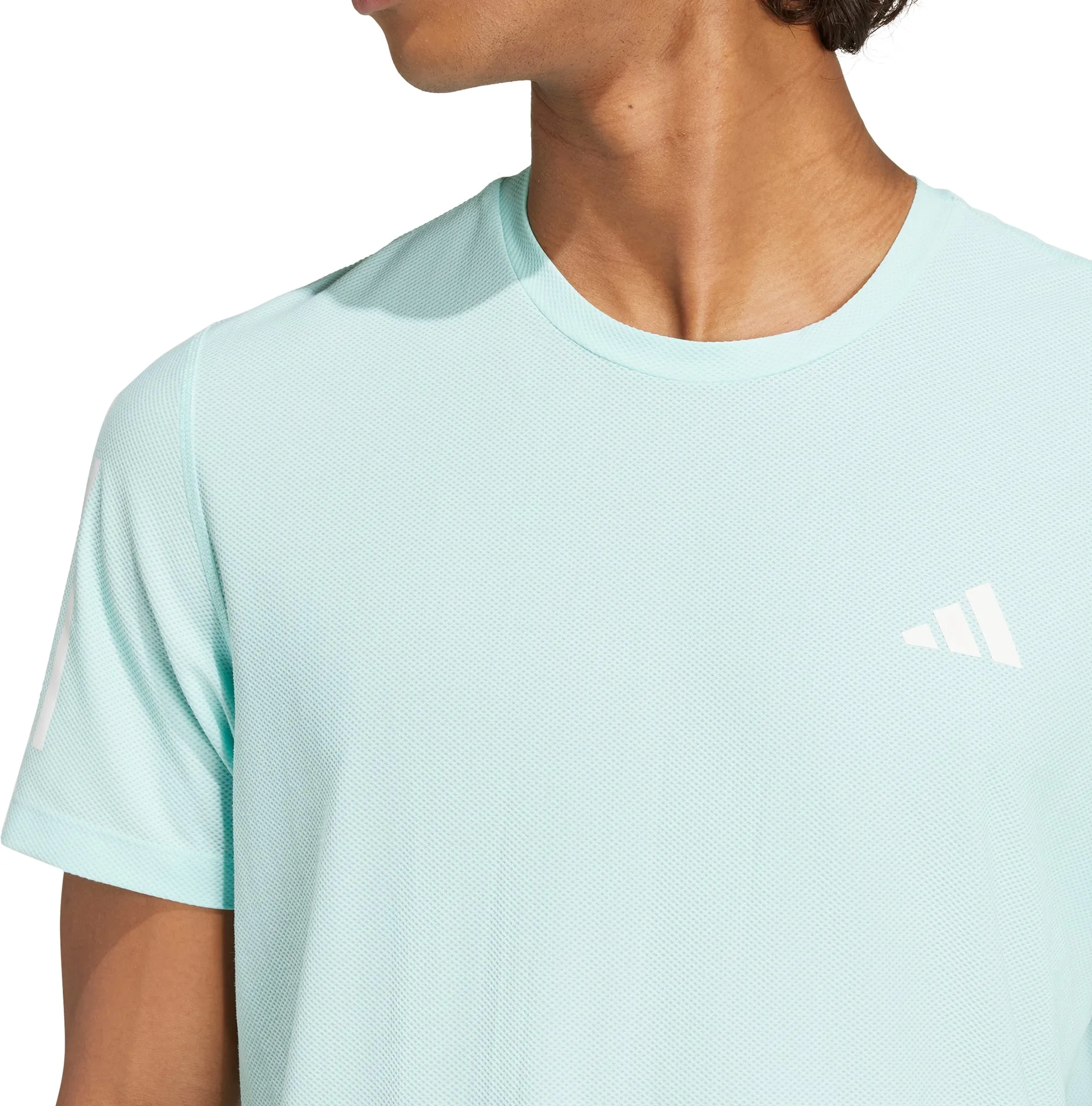 Clothing Adidas  Men adidas Own The Run Short Sleeve Mens Running Top - Green