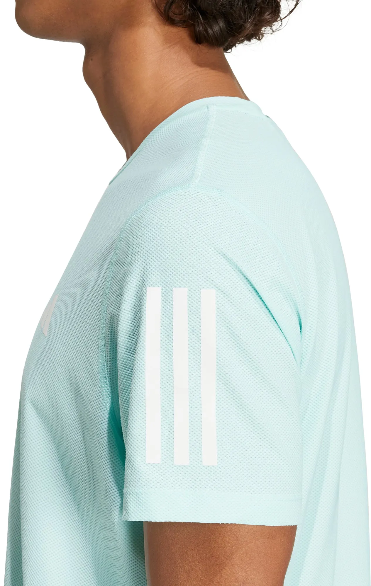 Clothing Adidas  Men adidas Own The Run Short Sleeve Mens Running Top - Green