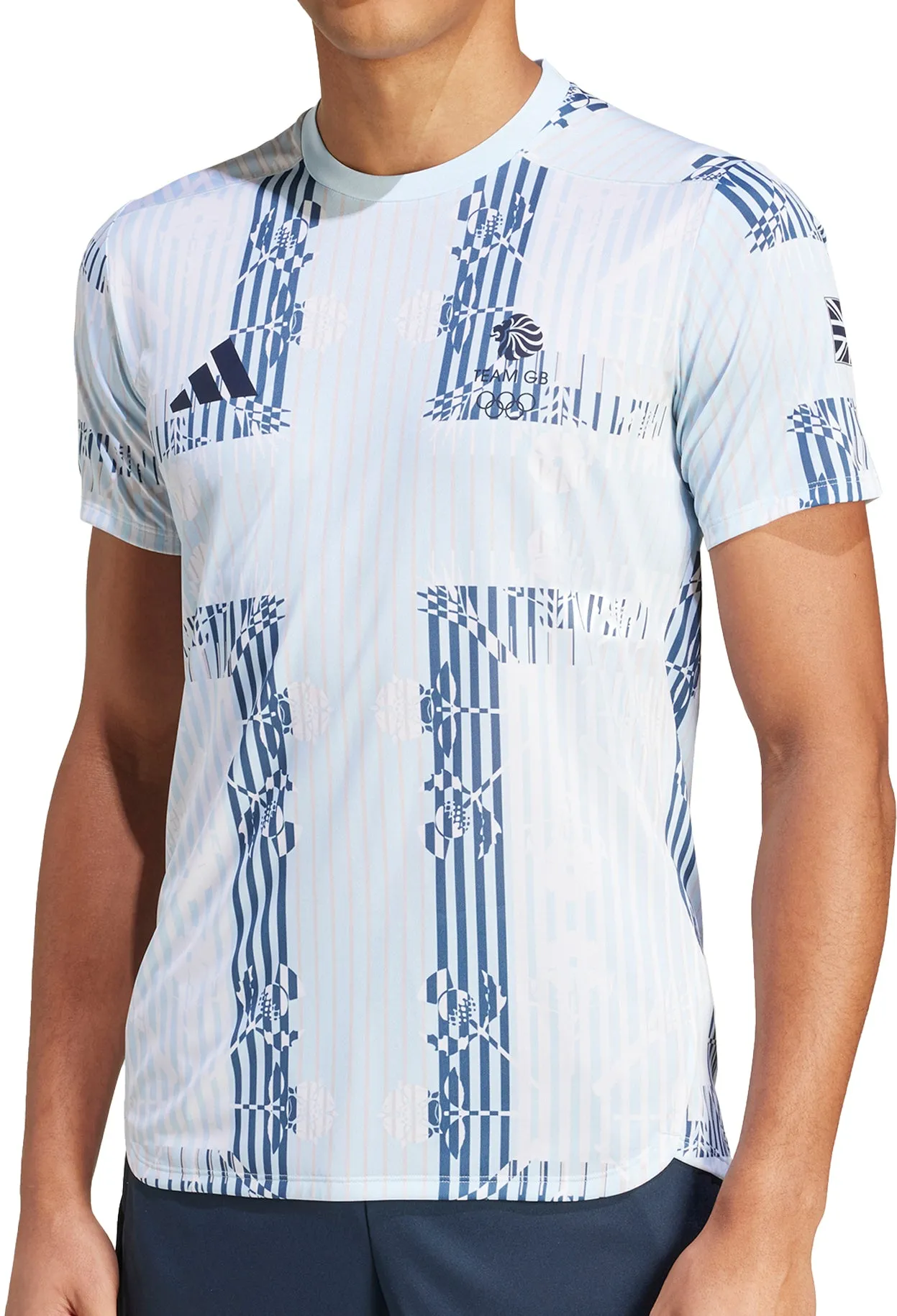 Clothing Adidas  Men adidas Team GB Short Sleeve Mens Training Top - Blue