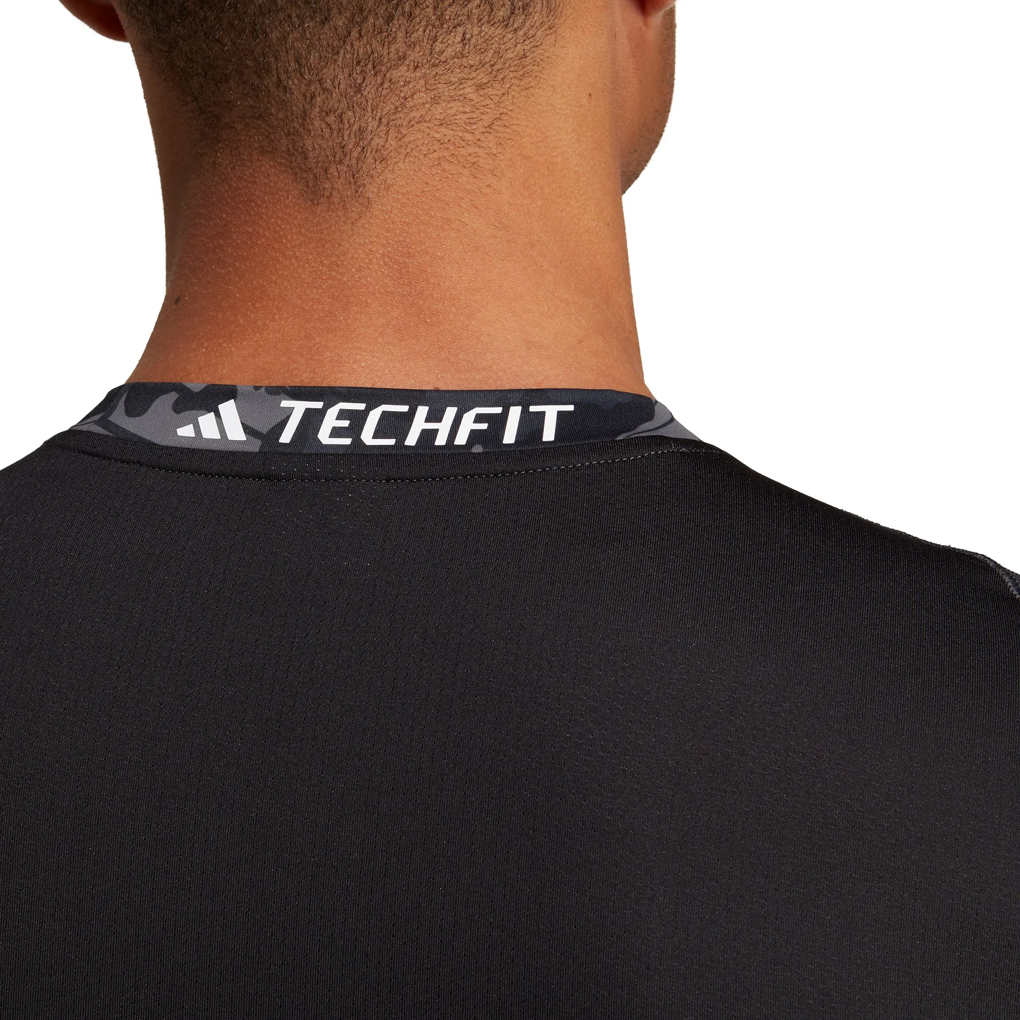 Clothing Adidas  Men adidas Tech Fit Short Sleeve Mens Training Top - Black