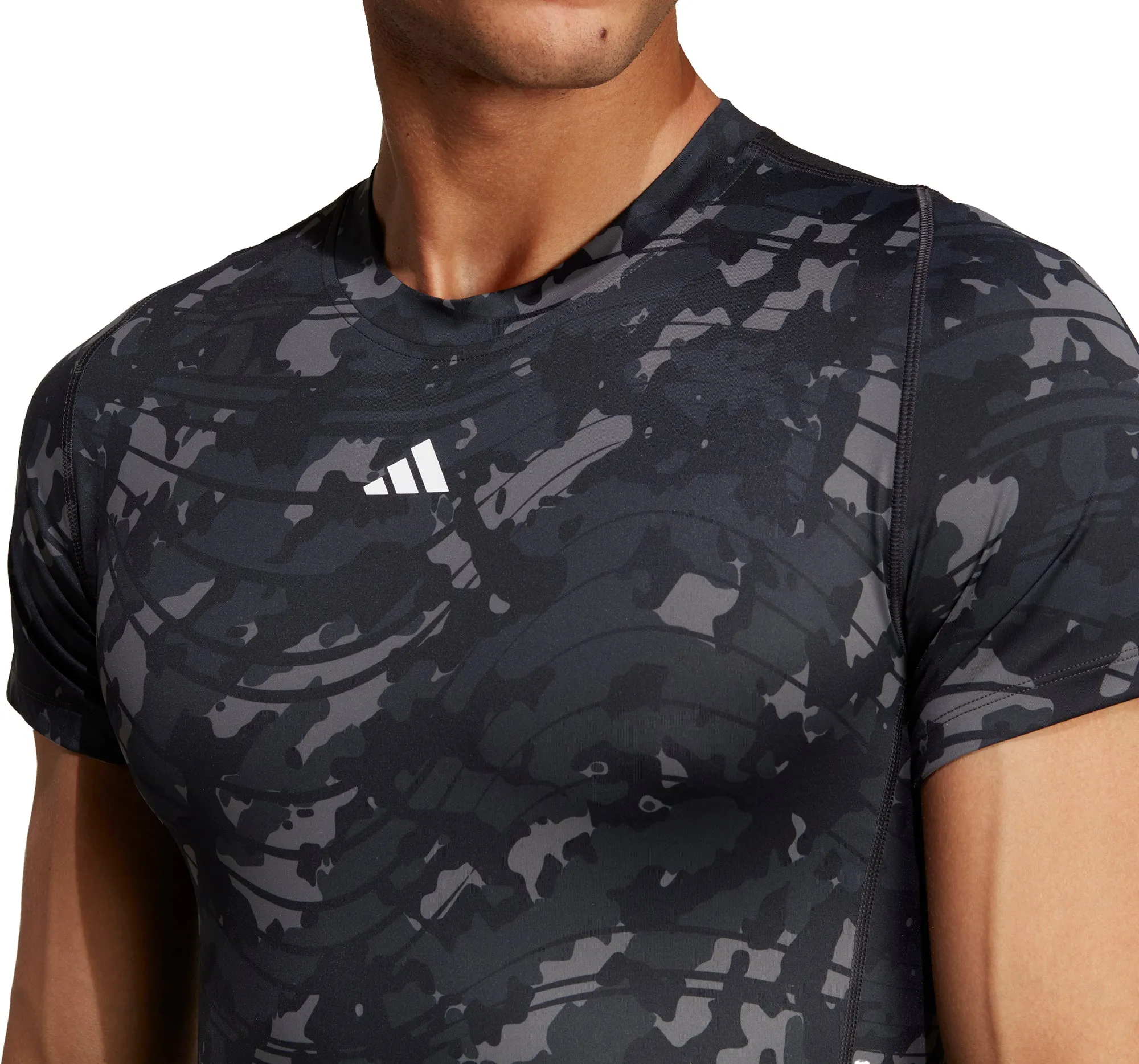 Clothing Adidas  Men adidas Tech Fit Short Sleeve Mens Training Top - Black