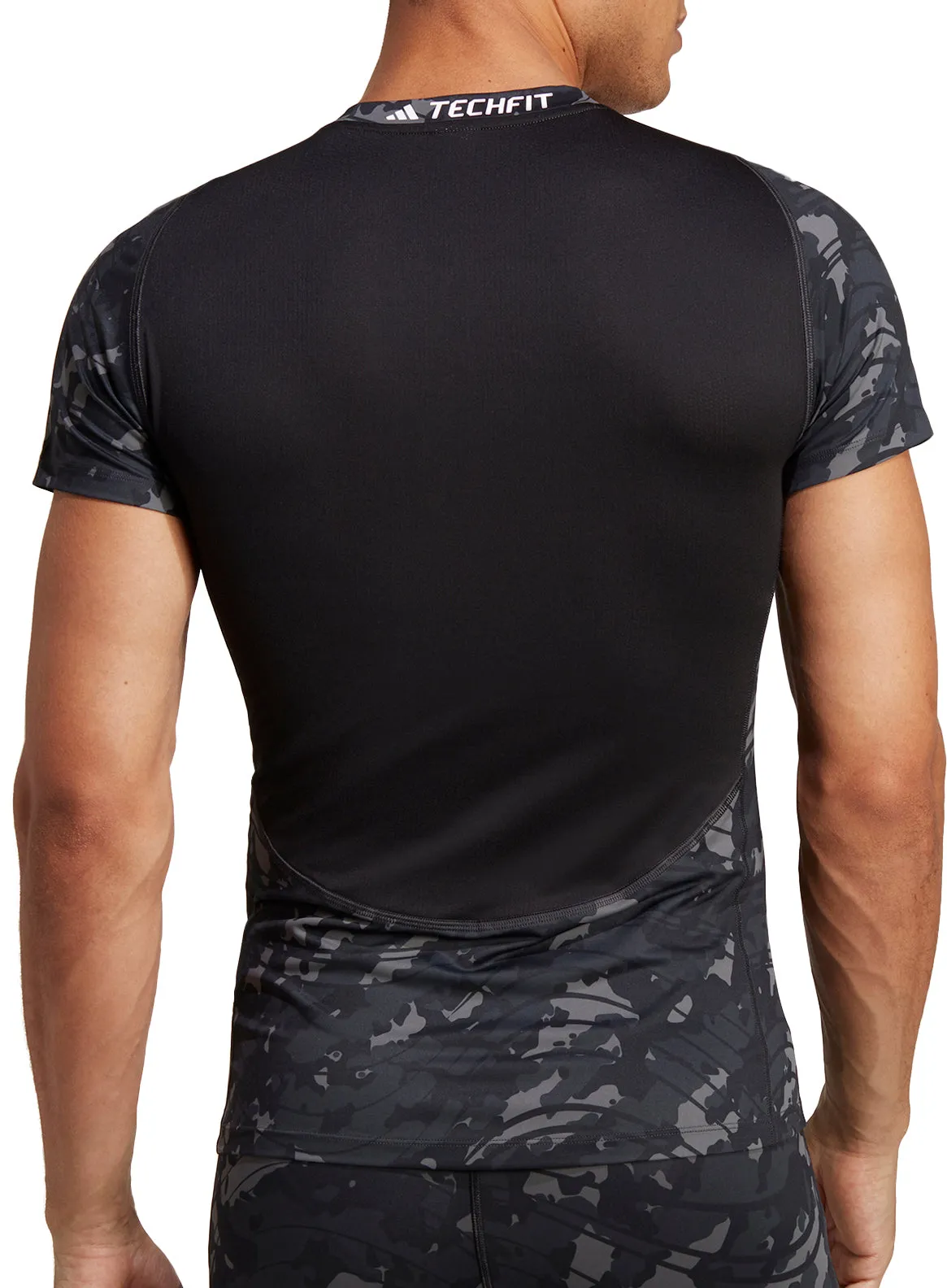 Clothing Adidas  Men adidas Tech Fit Short Sleeve Mens Training Top - Black