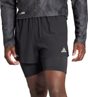 Clothing Adidas  Men adidas Ultimate 2 In 1 Mens Running Shorts - Black