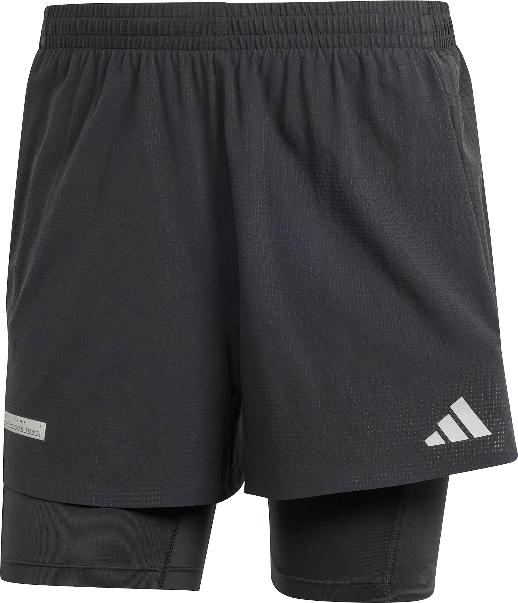 Clothing Adidas  Men adidas Ultimate 2 In 1 Mens Running Shorts - Black