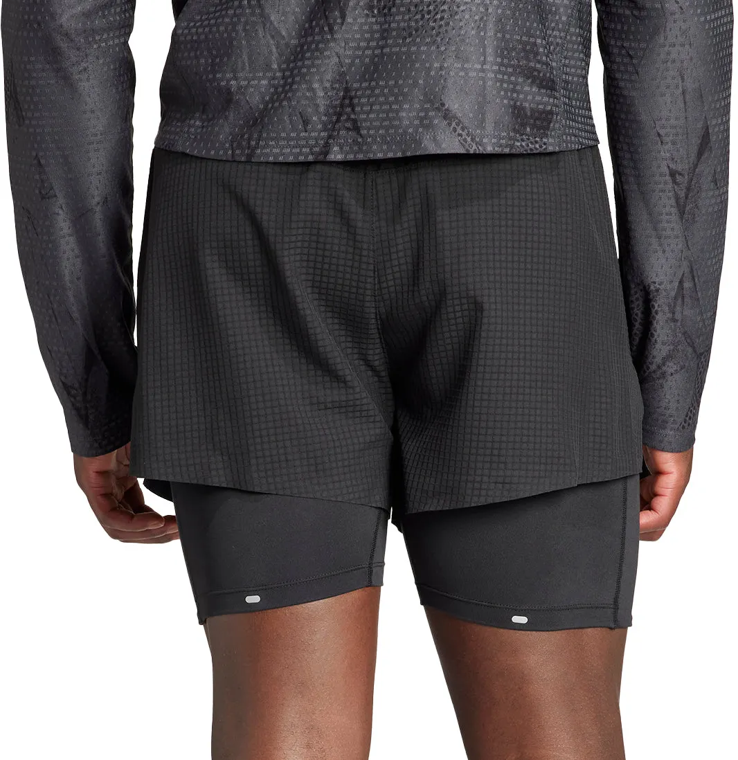 Clothing Adidas  Men adidas Ultimate 2 In 1 Mens Running Shorts - Black